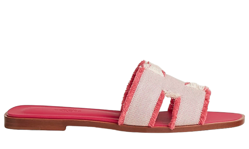 Hermes Sandales Oran "framboise"
