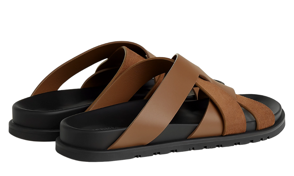 Hermes Kazimir Sandal "Smoky Brown"