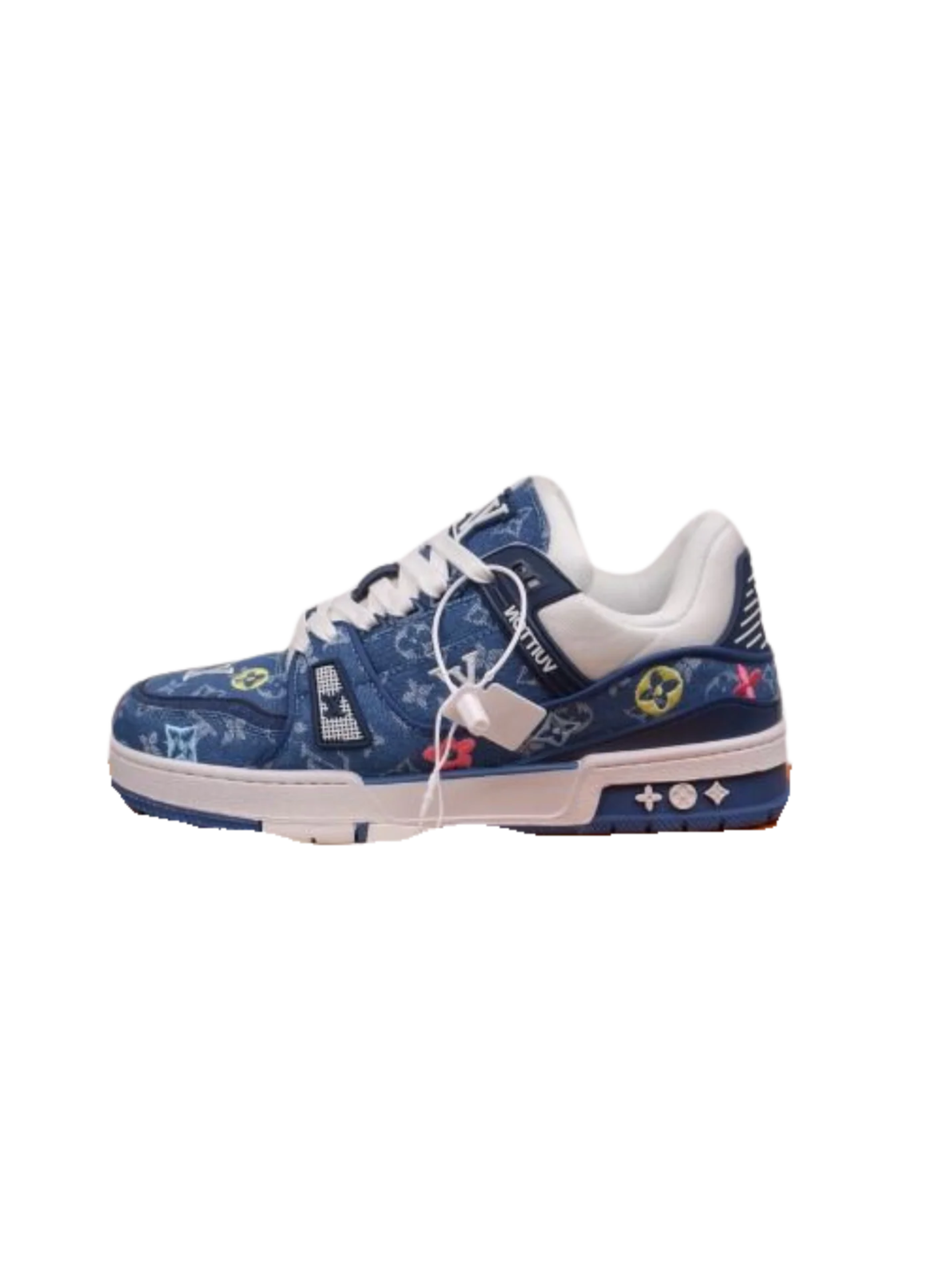 Louis Vuitton Trainer Blue Denim Embroidered